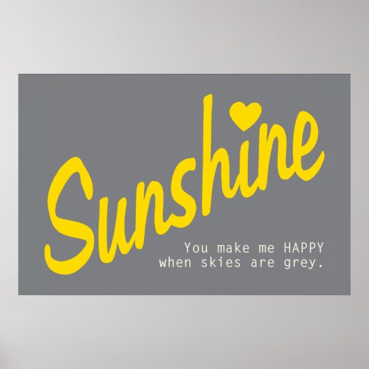 Je bent mijn Sunshine Poster (Voorkant)