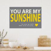 Je bent mijn Sunshine Poster (Keuken)