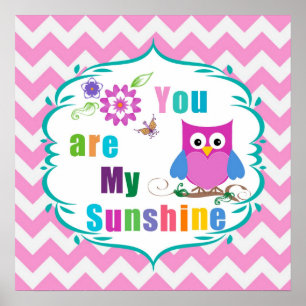 Je bent mijn Sunshine Poster Print