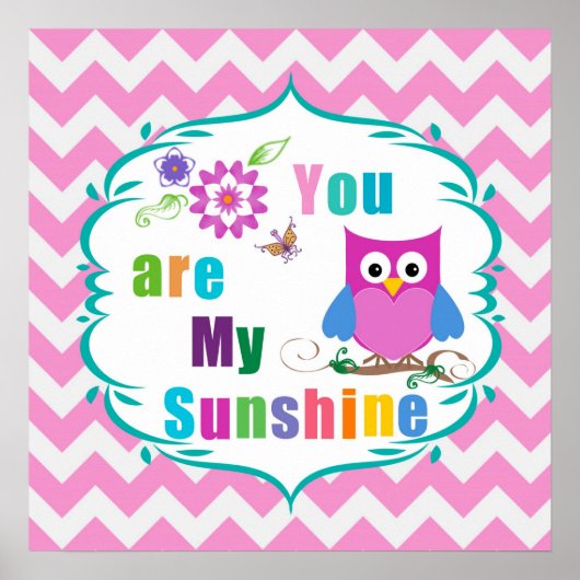 Je bent mijn Sunshine Poster Print (Voorkant)