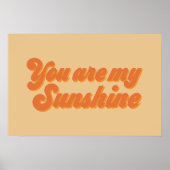 Je bent mijn Sunshine Retro Poster (Voorkant)