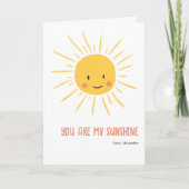 Je bent mijn Sunshine schattige zon bewerkbare Jub Kaart (Voorkant)