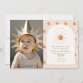 Je bent mijn Sunshine Sun Retro Minimal 1e verjaar Kaart (Voorkant)