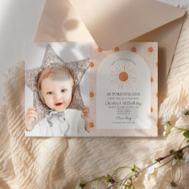 Je bent mijn Sunshine Sun Retro Minimal 1e verjaar Kaart