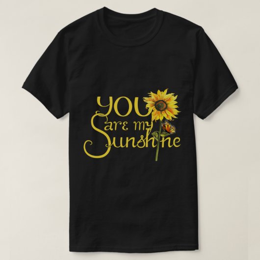 Je bent mijn Sunshine Sunflower Butterfly T-shirt (Design voorkant)