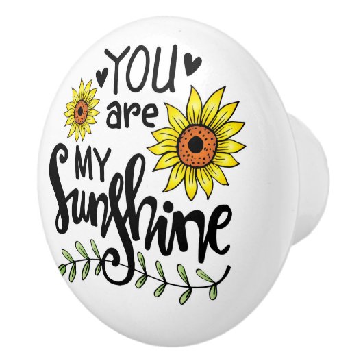 Je bent mijn Sunshine Sunflower Ceramic Knob Keramische Knop (Rechts)