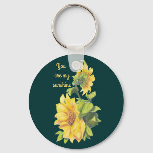Je bent mijn Sunshine Sunflower floral Quote Sleutelhanger