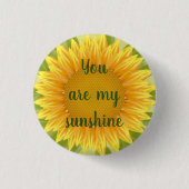 Je bent mijn Sunshine Sunflower Flower Quote Ronde Button 3,2 Cm (Voorkant)