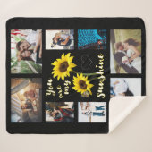 Je bent mijn Sunshine Sunflower Foto Sherpa Deken (Voorkant (horizontaal))