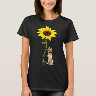 Je bent mijn Sunshine Sunflower German Shepherd ma T-shirt