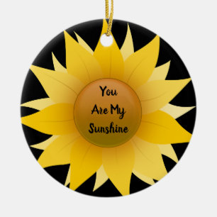 Je bent mijn Sunshine Sunflower Ornament Rond