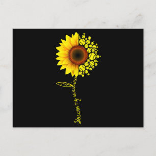Je bent mijn Sunshine Sunflower Softball Briefkaart
