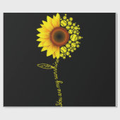Je bent mijn Sunshine Sunflower Softball Cadeaupapier (Vlak)