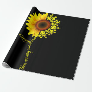 Je bent mijn Sunshine Sunflower Softball Cadeaupapier