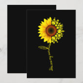 Je bent mijn Sunshine Sunflower Softball Kaart (Voorkant / Achterkant)