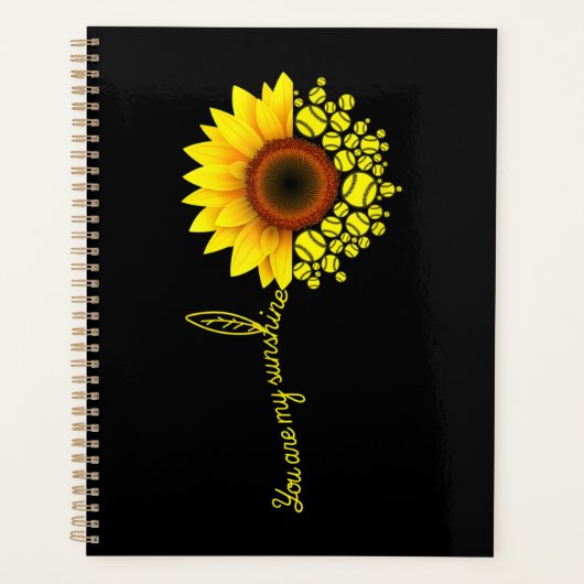 Je bent mijn Sunshine Sunflower Softball Planner (Voorkant)