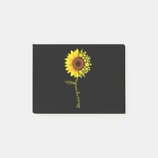 Je bent mijn Sunshine Sunflower Softball Post-it® Notes (Voorkant)