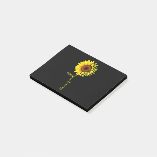 Je bent mijn Sunshine Sunflower Softball Post-it® Notes (Schuin)