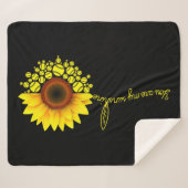 Je bent mijn Sunshine Sunflower Softball Sherpa Deken (Voorkant (horizontaal))