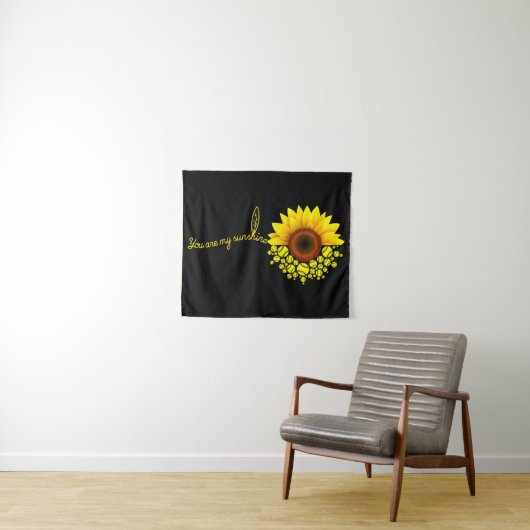 Je bent mijn Sunshine Sunflower Softball Wandkleed (In Situ (horizontaal))