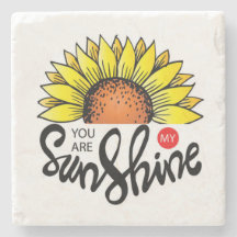 Je bent mijn Sunshine Sunflower Stone Onderzetter