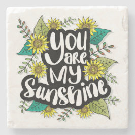 Je bent mijn Sunshine Sunflower Stone Onderzetter