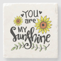 Je bent mijn Sunshine Sunflower Stone Onderzetter