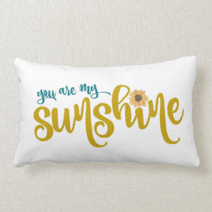 Je bent mijn Sunshine Sunflower Typografie Kussen