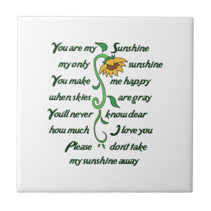 JE BENT MIJN SUNSHINE TEGELTJE