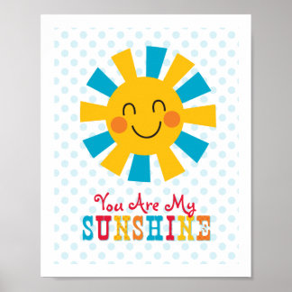 Je bent mijn Sunshine Wall Art Poster
