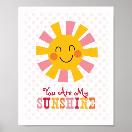 Je bent mijn Sunshine Wall Art Poster (Voorkant)