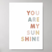 Je bent mijn Sunshine Waterverf Nursery Poster (Voorkant)