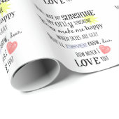 Je bent mijn Sunshine Word Art Typografie Cadeaupapier (Rol Hoek)