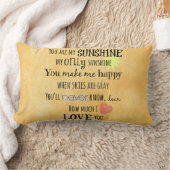 Je bent mijn Sunshine Word Art Typografie Kussen (Deken)