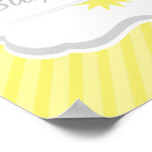 Je bent mijn Sunshine Yellow en Grey Baby Nursery Poster (Hoek)