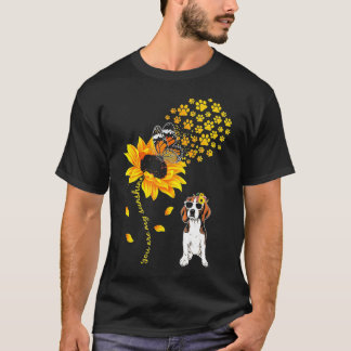 Je bent mijn Sunshine Zonnebloem Beagle voor Manne T-shirt