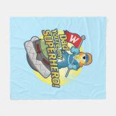 Je bent mijn superheld fleece deken (Voorkant (Horizontaal))