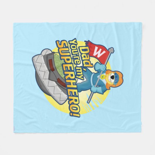 Je bent mijn superheld fleece deken (Voorkant (Horizontaal))