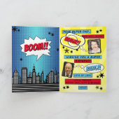 Je bent mijn superheld pa Birthday 2 fotokaart Kaart (Binnen)