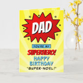 Je bent mijn superheld pa Birthday 2 fotokaart Kaart (Gele Bloem)