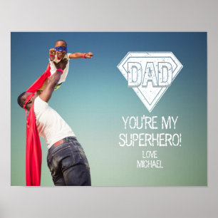 Je bent mijn superheld pa Vaderdag Foto Poster