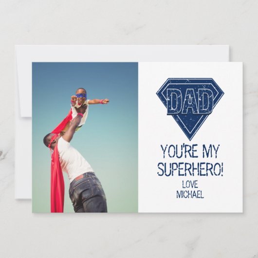 Je bent mijn superheld pa Vaderdag fotokaart Kaart (Voorkant)