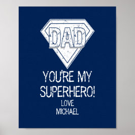 Je bent mijn superheld pa Vaderdag Poster