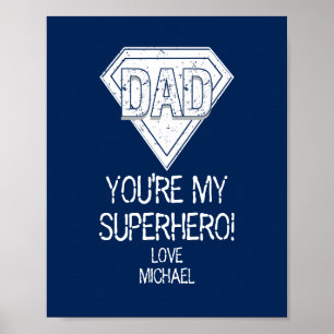 Je bent mijn superheld pa Vaderdag Poster
