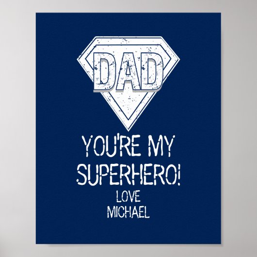 Je bent mijn superheld pa Vaderdag Poster (Voorkant)