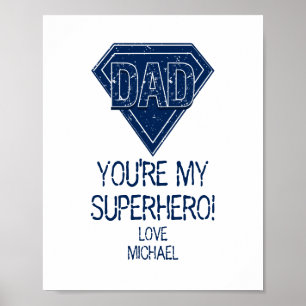 Je bent mijn superheld pa Vaderdag Poster