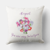 Je bent mijn Sweetpea Persoonlijke kussen (Achterkant)