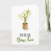 Je bent mijn trouwdag met bamboe kaart (Voorkant)