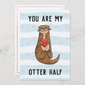 Je bent mijn tweede halve Valentijn feestdag Feestdagenkaart (Voorkant / Achterkant)