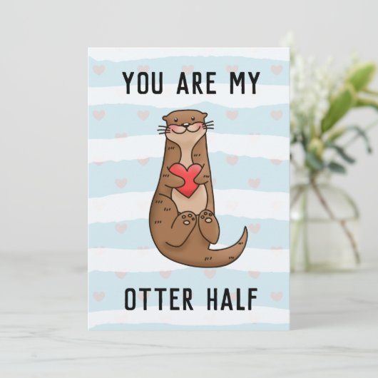 Je bent mijn tweede halve Valentijn feestdag Feestdagenkaart (Staand voorkant)